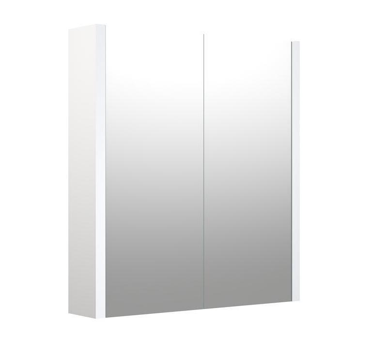 spoguļskapis Serena, 600x120 mm, h=650 mm, 2D, spīdīgi balts